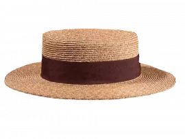 Vaquero Strohhut mit braunem Hutband