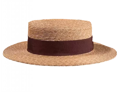 Vaquero Strohhut mit braunem Hutband