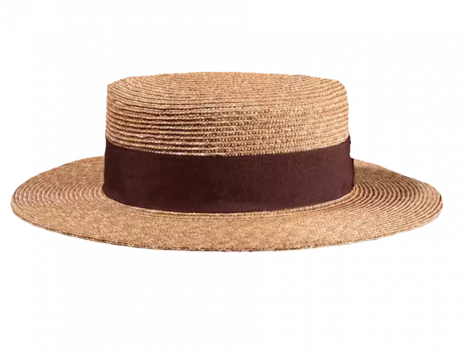 Vaquero Strohhut mit braunem Hutband