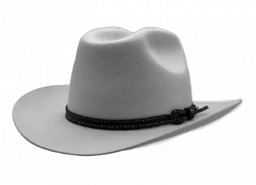 Westernhut Desperado in Hellgrau mit Lederhutband