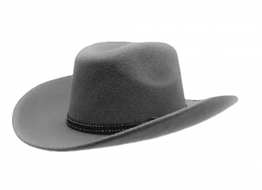 Westernhut Desperado in Hellgrau mit Lederhutband