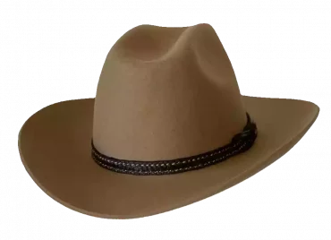Westernhut Desperado In Ocker mit Lederhutband