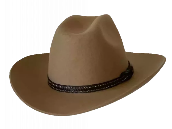 Westernhut Desperado In Ocker mit Lederhutband