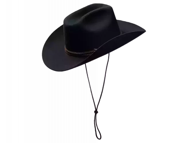 Westernhut Desperado In Schwarz Mit Lederhutband (5)