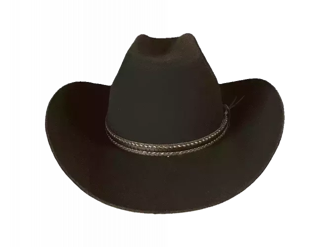 Westernhut Desperado In Schwarz Mit Lederhutband (5)