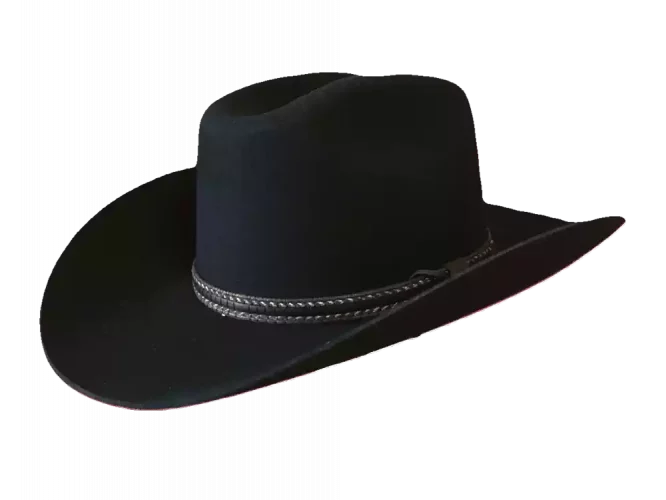 Westernhut Desperado In Schwarz Mit Lederhutband (5)