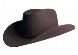 Westernhut Desperado in Braun mit Lederhutband