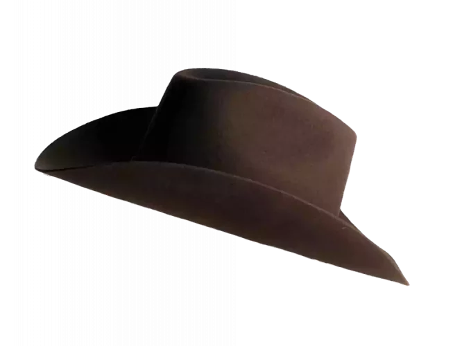 Westernhut Desperado in Braun mit Lederhutband