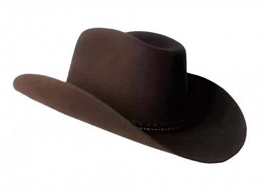 Westernhut Desperado in Braun mit Lederhutband