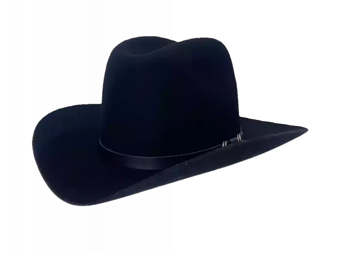 Westernhut Rodeo Schwarz Mit Lederhutband