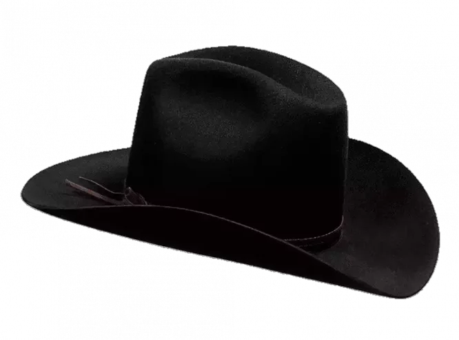 Westernhut Rodeo Schwarz Mit Lederhutband