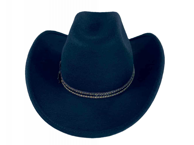 Westernhut Montana mit Bridee in Schwarz