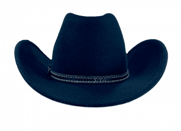 Westernhut Montana mit Bridee in Schwarz