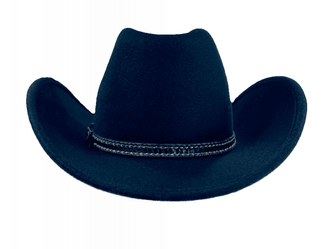 Westernhut Montana mit Bridee in Schwarz