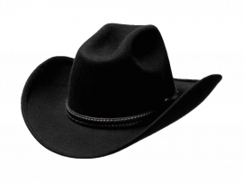 Westernhut Montana mit Bridee in Schwarz