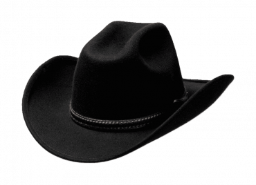 Westernhut Montana mit Bridee in Schwarz