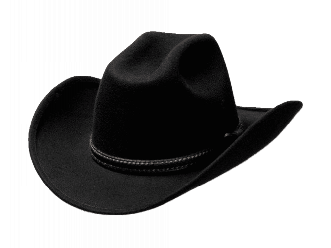 Westernhut Montana mit Bridee in Schwarz