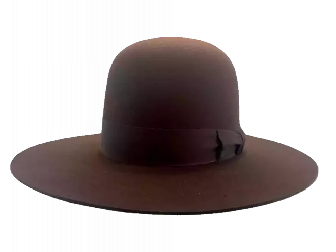 Westernhut Open Crown in Braun