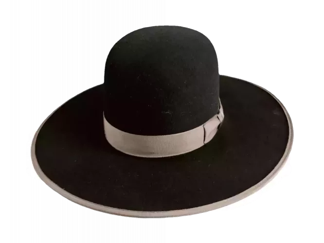 Westernhut Open Crown in Schwarz