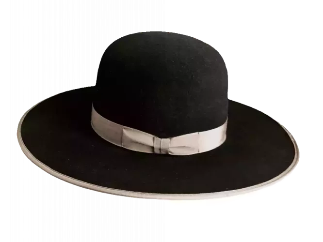 Westernhut Open Crown in Schwarz
